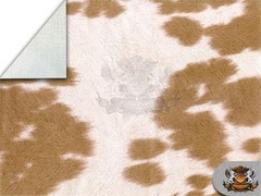 Suede Cow Print MOCHA Fabric / 54″ Wide / Sold by the Yard
