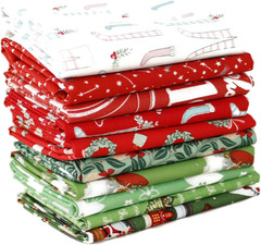 Christmas Fat Quarter Bundle (10 Pcs) – Mixed Designers – 18 X 21 Inches (45.72