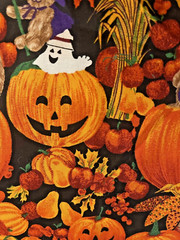 Halloween Teddy Bears in Costumes Jack O` Lantern Leaves Indian Corn BTFE