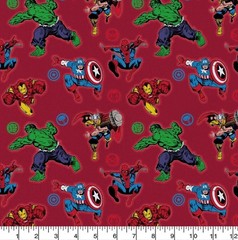 Marvel Comics Avengers Action – Eugene Textiles Cotton (1 Yard, Pre-Cut)