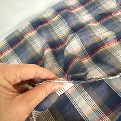 3.5 YARDS Vintage Lightweight FABRIC Plaid Blue 60” Wide – Large 128×60” Piece