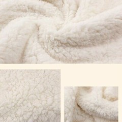 Faux Sherpa Fleece Fabric Thick Thermal Blanket Coat Jacket Lining Material