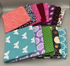 13 Fat Quarters Fabric 100% Cotton Multi Colors and Patterns 18″x21″/22″