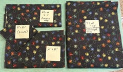 4.5 Yds + Extras Snowman Strung Lights Christmas Fabric Material Susan Winget