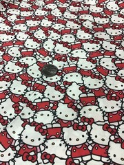 Custom Made….Hello Kitty Cotton Fabric, 1 Yard, 36”x 54”