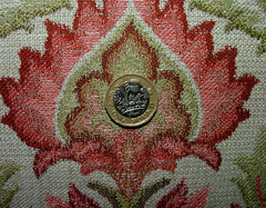 Arts And Crafts Rosso Woven Jacquard Fabric Curtain Upholstery Cushion Multi Use