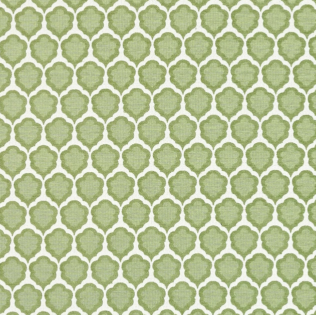 Thibaut Medallion Flower Weave Upholstery Fabric- Genie / Leaf 0.95 yds W81930