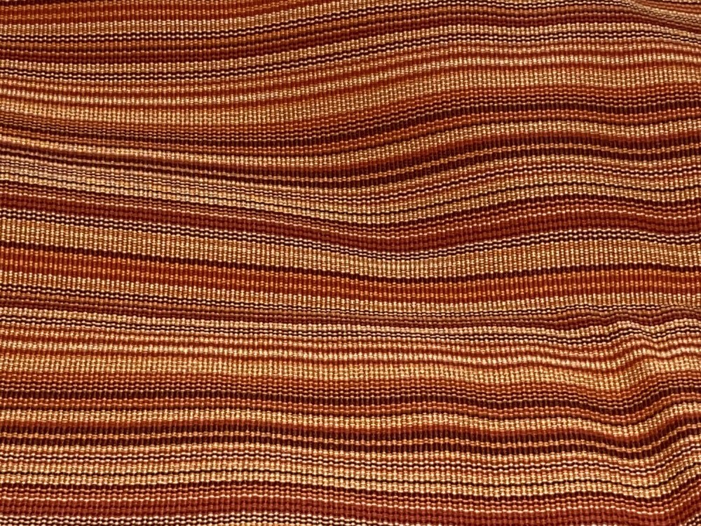 Upholstery / Pillow Fabric 23”x56.5” Fall Autumn Color Striped Pattern Warm
