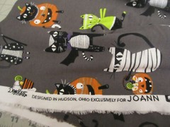 Halloween Fabric Stretch JoAnn’s Doodle Cats Pumpkins Ghosts 1yd x 54