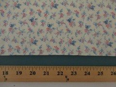 Polycotton Quilt Craft Fabric Vintage Style Calico Berries on Cream Almost 2 Yds