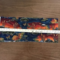 9×44″ quarter yard bundle 5 Pieces Vtg 100% Cotton Fabric Plants Fish Ducks
