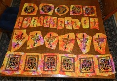 Lot of 28 African Fabric Pieces – Purchased in Tanzania – 6 Designs – Glorious!