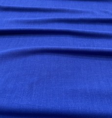 Cobalt Blue Super Soft Linen & Rayon Blend Fabric