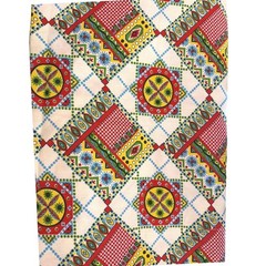 Vintage Mod Fabric Geometric Mid-Century Modern Folk Art Retro MCM