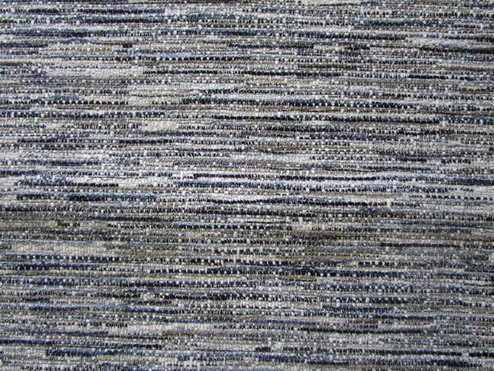 Decorators Upholstery Fabric Metaphores Blues Black Grey Ivory Striated 7.88Yd