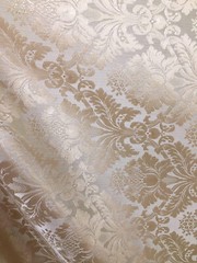 CHAMPAGNE Damask Jacquard Brocade Flower Floral Fabric (110 in.) Sold BTY