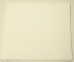 100% WOOL FABRIC for PENNY RUGS & APPLIQUE Mill-Dyed {Solid White} ~13″x16″ ea.
