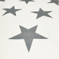 Gray Stars White Brushed Sweater Knit Fabric 56″ By The Yard Soft Cozy