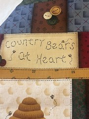 Country Bears At Heart Vest Cotton Panel To Cut And Sew