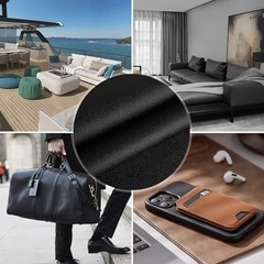 Black Marine Vinyl Faux Leather Fabric 54×12 Upholstery Craft DIY