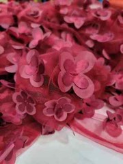 “Flower and Butterfly 3D Embroidered Lace Fabric – Sold by the Meter”
