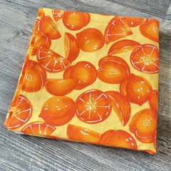 Vintage Oranges on Yellow Cotton Fabric General Fabrics by the Half Yard