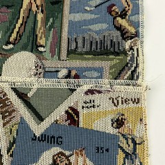 6 Golf Tapestry Upholstery Fabric Samples Vintage Modern Designs Golfing Pillow