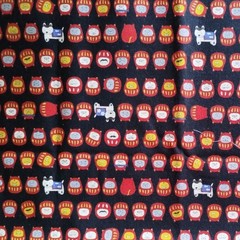 Japanese Cat Fabric Bundle 5pcs 50cm 20″ Kokka Cotton Cute Sushi UFO Daruma