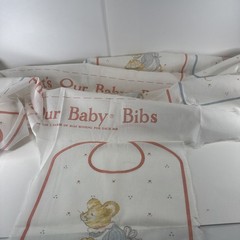 Vintage That’s Our Baby Bibs Do It Yourself Sewing Panels A Sheet Of 10 W/ Mice