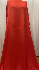 100% Silk Crepe 4-Ply Red Orange Fabric 40mm 2 Yards & 5″ Long 45″ Wide