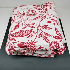 Home Decor Fabric Cotton Red and White Print 4 Yards x 54″ wide