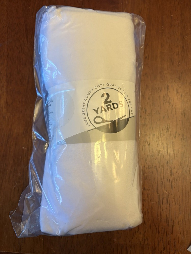 WHITE Comfy Cozy Flannel Precut 2 Yards / 43″ wide 100% Cotton made in Pakistan