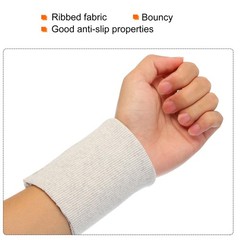 Elastic Cuffs Ribbed Trims Cotton Fabric Knit Rib Stretch Tape Sleeve Gray