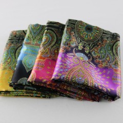 By Yard Dress Material Charmeuse Ethnic Paisley Patchwork Satin Fabric Printed