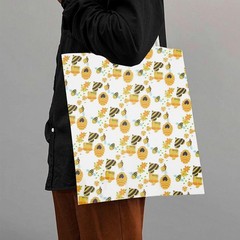 11.8 x 47.2 In Transparent Clear Honey Bee Printed TPU Jelly Vinyl Fabric