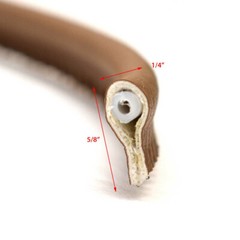 Malibu Boat Pipe Cord Welting | Cognac Brown 1/4 x 5/8 Inch (YD)