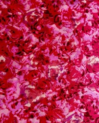 Gorgeous Vtg Polyester Abstract Floral Fabric 59”x2.1Y Pink&Red For Summer/Fall