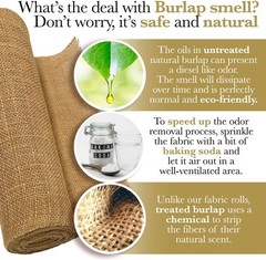 40″ x 15′ Multipurpose Burlap Roll – Natural Jute for Creative DIY & Gifts