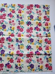45″ X 22.5″ Floral Cotton Linen Sewing Craft Quilting Fabric Remnant Colorful
