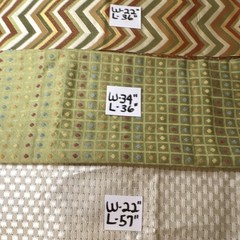 Lot of 3 Upholstery Fabric Remnants Chevron/Geometric 22×36, 34×36, 22×57