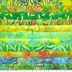 Lot 11 Fat Quarters Bouquet #3 Batik Lunn Fabric FQ Pack Cotton Handmade