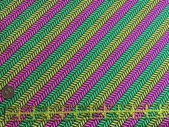 Neon Hot Pink Lime Green Lemon Yellow On Black 1/2 Yard. 100% Cotton