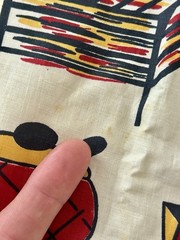 Retro Vintage BBQ Fabric 36”x60” MCM Vintage Fathers Day