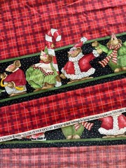 1 yd x 60” DAISY KINGDOM Celebrate Your Socks Off Christmas Cotton Fabric Border
