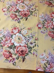 RALPH LAUREN BROOKE LARGE Florals Yellow FABRIC Cotton XLarge Piece 9 Yards New