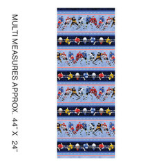 Hockey Power Play Fabric Stripe Player Cotton Benartex Kanvas Studio By The Yard