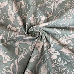 2.1 Metres iLiv Rococo Aqua 100% Cotton Curtain Upholstery Cushion Fabric