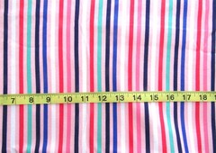 1 yd x 60″ Knit Fabric Stripes in Pink White Green Blue Black Red & Darker Pink