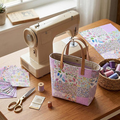 42Pcs Purple Charm Packs for Quilting, 5×5 Inch Floral Cotton Purple Fabric Squa