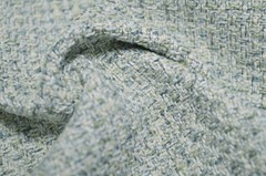 View Sea Light Blue Cream Woven Tweed Texture Regal Upholstery Fabric